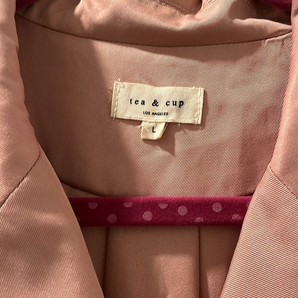 Pink long vest over coat. Tea & Cup - Picture 4 of 5